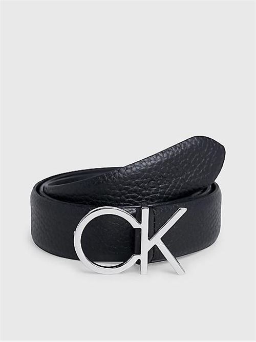 CK LOGO BELT 3.0 PEBBLE CALVIN KLEIN | K60K611903/BEH